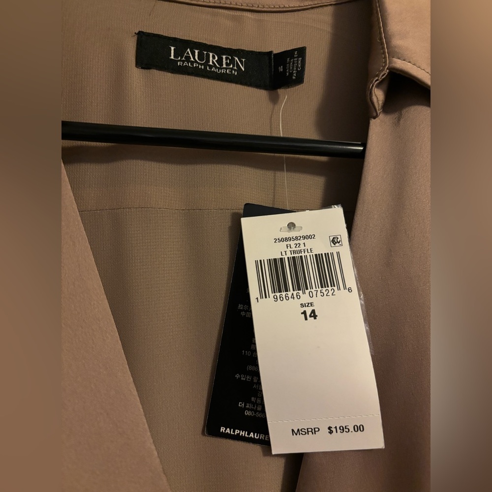 Tie-front Satin Midi Dress Lt Truffle - Picture 2 of 5